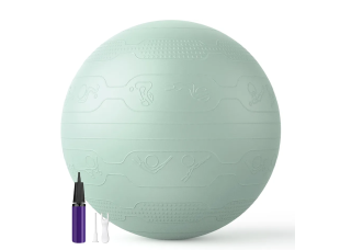 Мяч для фитнеса WCG Balance Pro 65 см Anti-Burst до 500 кг с насосом, фитбол для йоги, пилатеса и беременных, светло-зеленый