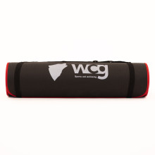 Коврик для йоги и фитнеса WCG ComfortLine NBR 10mm с защитным кантом и разметкой (черный)