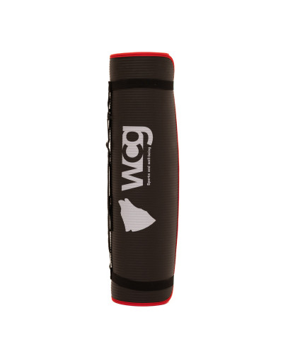 Коврик для йоги и фитнеса WCG ComfortLine NBR 10mm с защитным кантом и разметкой (черный)