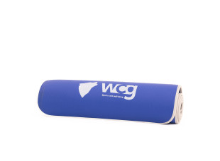 Коврик для йоги и фитнеса WCG ComfortLine NBR 10mm с защитным кантом и разметкой (синий)